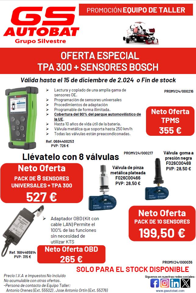 TPA 300 Y SENSORES BOSCH >